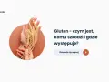 Dłonie trzymające kłosy zboża na tle okręgu.