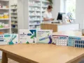Leki na otyłość: Wegovy, Mounjaro, Saxenda, Mysimba, Orlistat na stole w aptece.