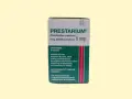 Opakowanie leku Prestarium 5 mg, który jest często wybierany jako najbezpieczniejszy lek na nadciśnienie. Zawiera 30 tabletek.