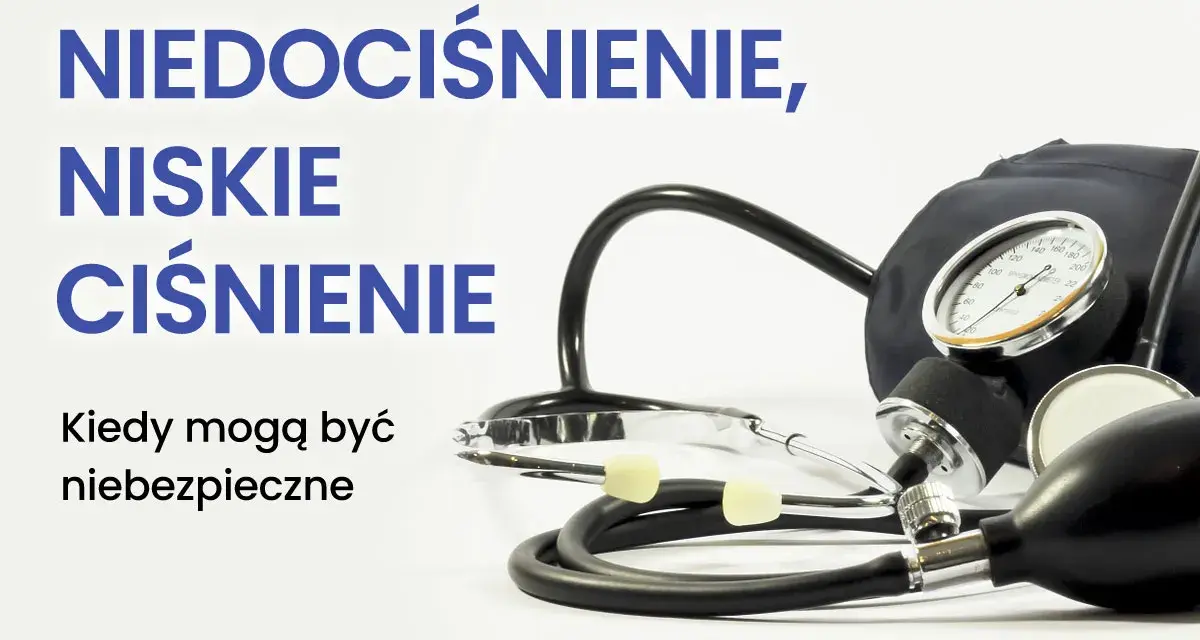 Niedociśnienie, niskie ciśnienie i jego objawy. Ciśnieniomierz i stetoskop na białym tle.
