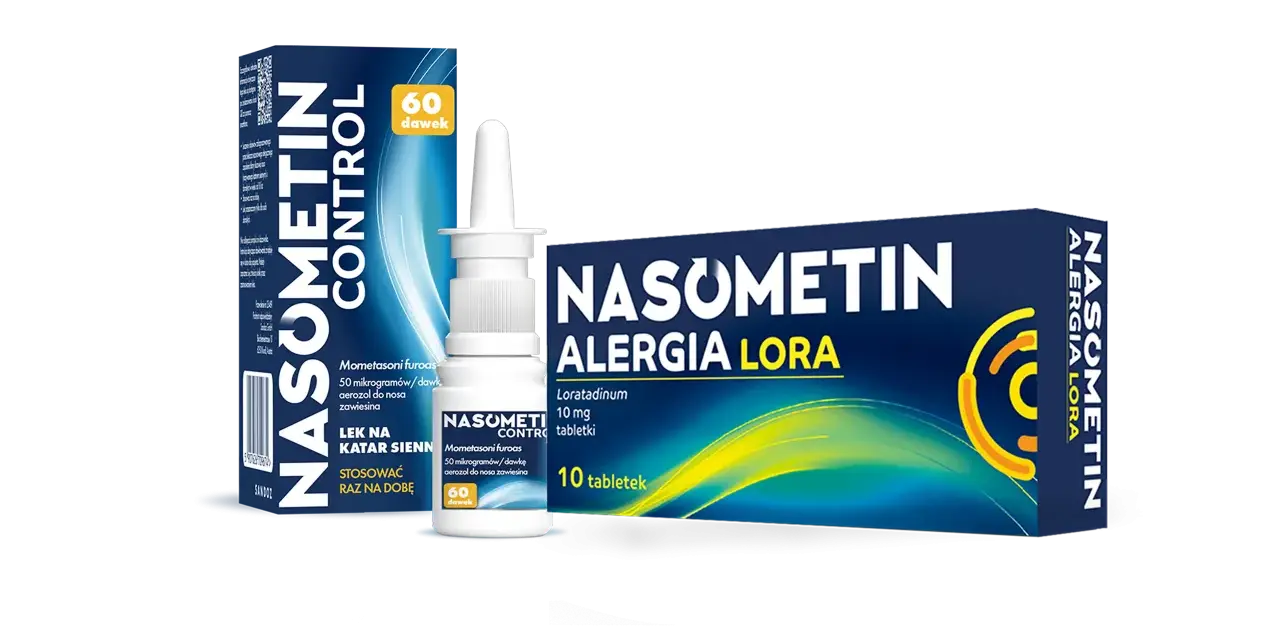 Szukasz dobrego leku na alergię? Na forum polecają Nasometin Control i Nasometin Alergia Lora - aerozol do nosa i tabletki.