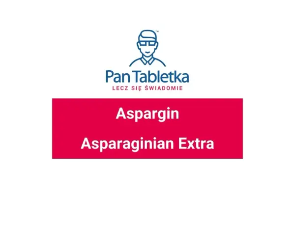 Logo Pan Tabletka. Aspargin wycofany. Asparaginian Extra.