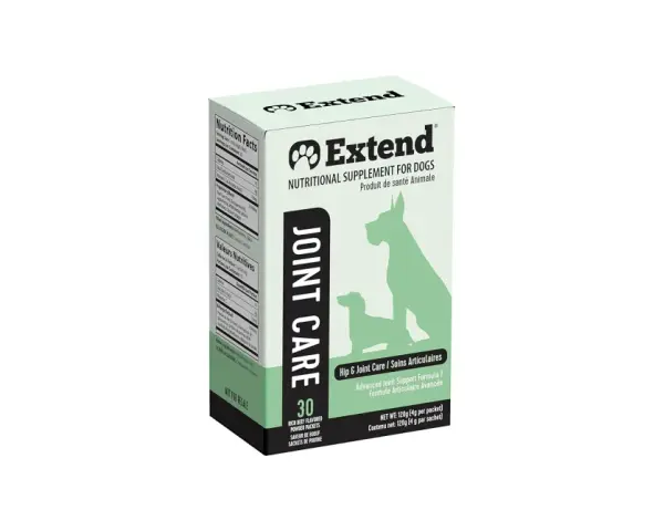 Opakowanie suplementu Extend Joint Care dla psów. Wiele osób szuka opinii o cartexan 400 mg, ten produkt może być alternatywą.