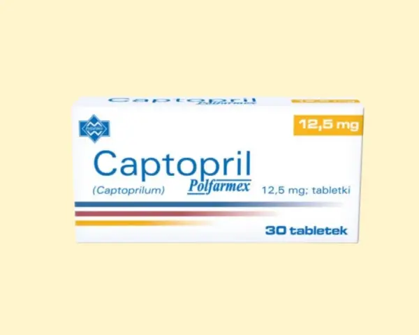 Opakowanie leku Captopril 12,5 mg, 30 tabletek.
